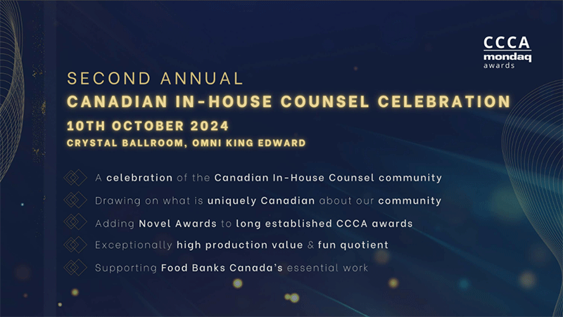 Canadian In-House Counsel Celebration 2024 Toronto Ontario