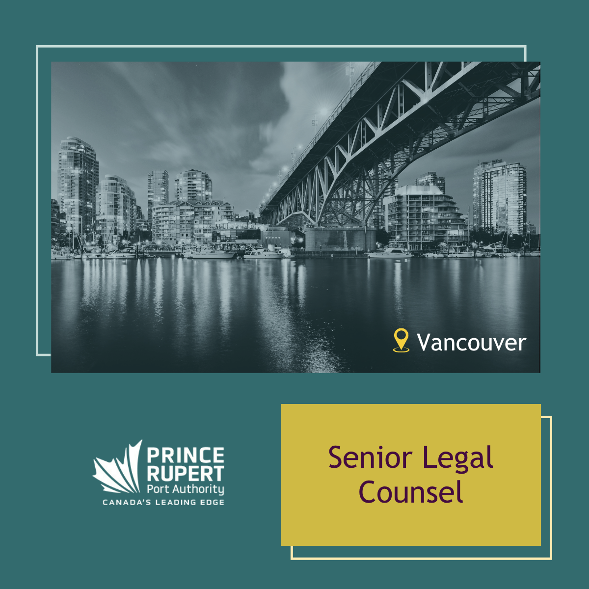 Read more about the article Senior Legal Counsel – Prince Rupert Port Authority