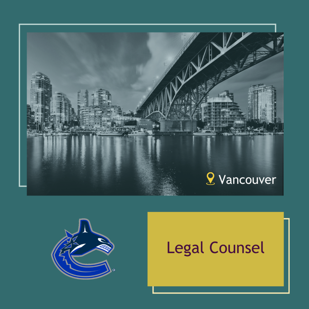 Legal Counsel, Canucks Sports and Entertainment
